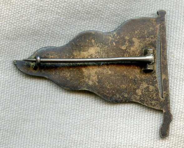 1890s Columbia University Pennant Brooch in Enameled Sterling