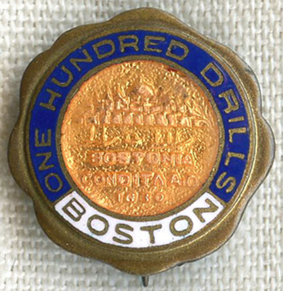 Early 1910s One Hundred Drills "Boston Pin" Student Penmanship Award