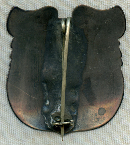 Ca. 1880 Portsmouth Fire Dept. Col. Sise Steam Fire Engine No. 2 Foreman Badge Hand-Engraved