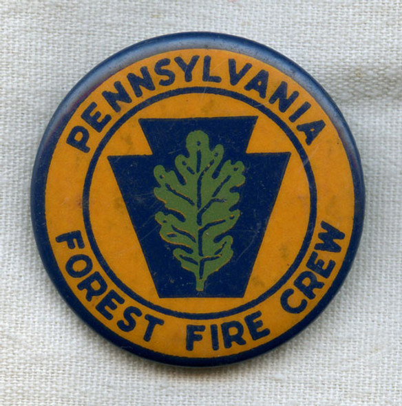 1930s Pennsylvania Forest Fire Crew Badge