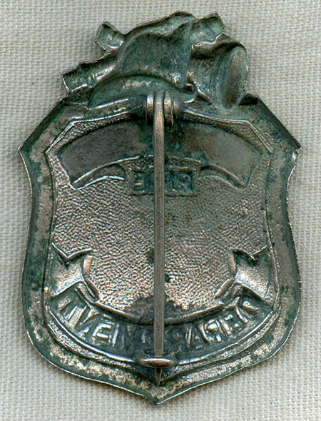 Cool 1920's Spindale, North Carolina Fire Department Badge #8