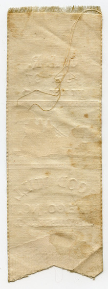 Great 1890s Belvidere, New Jersey GAR Post 97 Parade Ribbon for Goodwill Fire Co. No 1 Left Facing