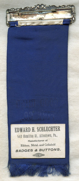 Minty 1904 Goodwill Fire Co. Belvidere, New Jersey Parade or Muster Ribbon from Flemington, NJ