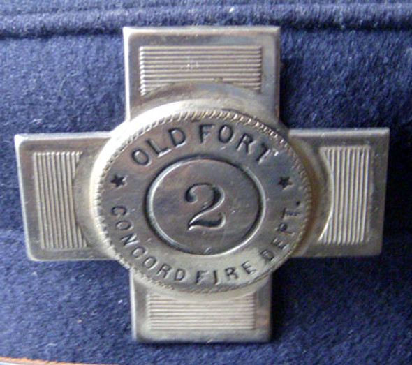 Circa 1900 Fireman's Dress Visor Hat from Concord, New Hampshire Old Fort Engine Co. #2