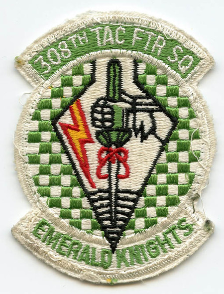 1970s USAF 308th Tactical Fighter Squadron (Emerald Knights) Jacket Patch<p>NOT AVAILABLE