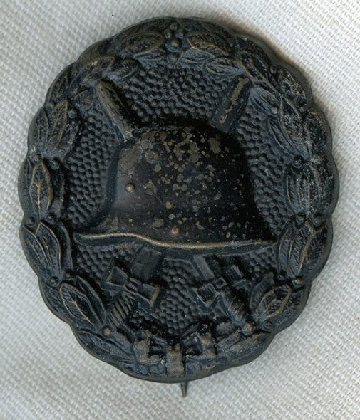 Imperial German WWI Black Wound Badge in Painted Brass
