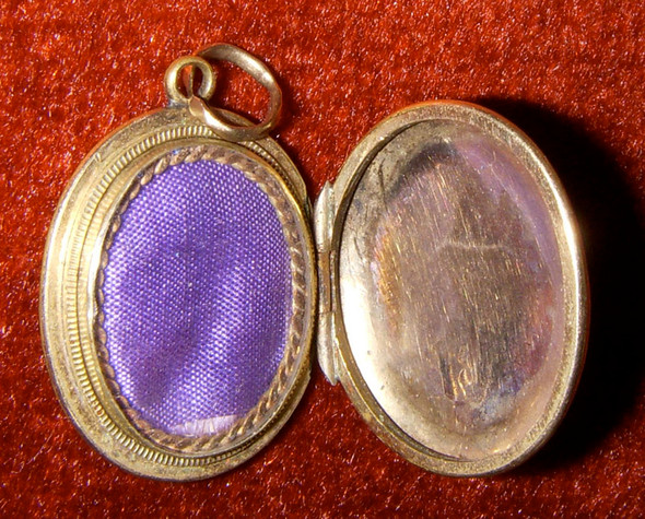 Unique 1870s Enameled Maltese Cross Locket for Child Relative of Pour le Merite (Blue Max) Winner