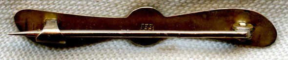 WWI Imperial German Aviator Sweetheart / Patriotic Pin 10K Gold w/Ruby