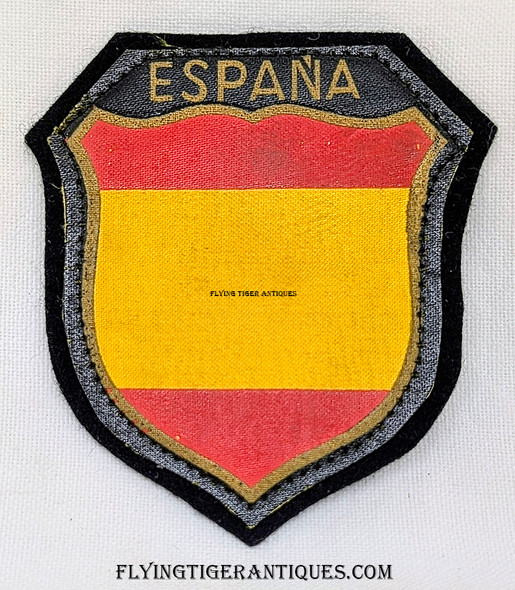 Early WWII German Army Spanish "Blue Division" Volunteer sleeve shield for an Enlisted Man