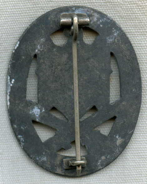WWII Nazi Army General Assault Badge in Silver-Plated Zinc