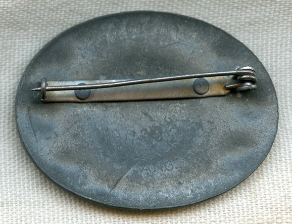 WWII Nazi Young Women's Labor Party (RADwJ) Member Brooch in Wartime Zinc Construction
