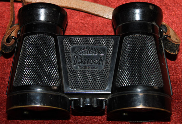 Great Compact 1930's - WWII German Binoculars by Emil Busch 3 x 33 in Brass & Bakelite