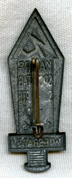 Rare 1936 Combat Sports Day Tinnie for SA Standarte 80 in Wiesbaden