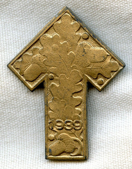 Scarce 1939 Hitler Youth (Jugend) Kampf Spiele der Schwab Badge or Tinnie