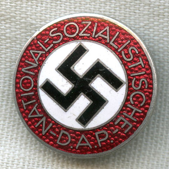 Scarce Lapel-Type Nazi Party (NSDAP) Member Pin with RZM Mark