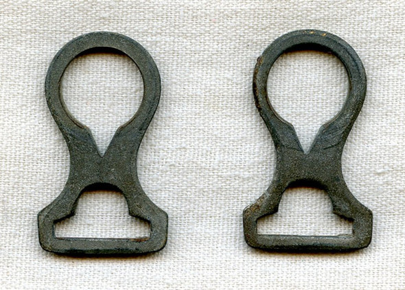 Pair of WWI German Spiked Helmet Chin Strap Ends