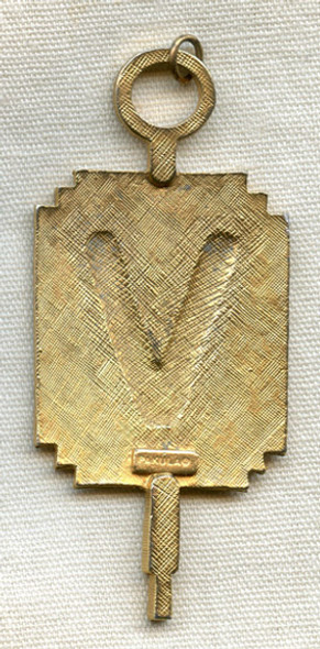 Large WWII V for Victory Pendant by Pakula Jewelry in Wartime Materials