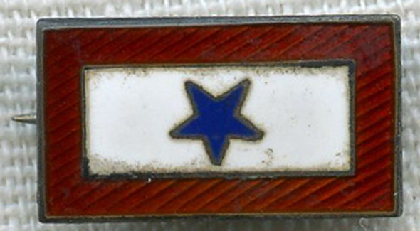 Sterling WWI Son-in-Service Pin with Diamond Maker Mark