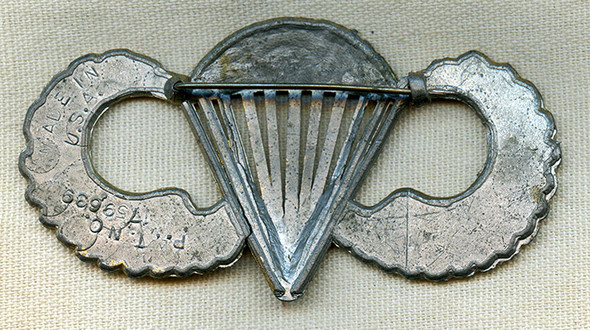 Fabulous, Huge, WWII US Army or USMC Paratrooper Sweetheart Brooch. Wartime Shortage Material