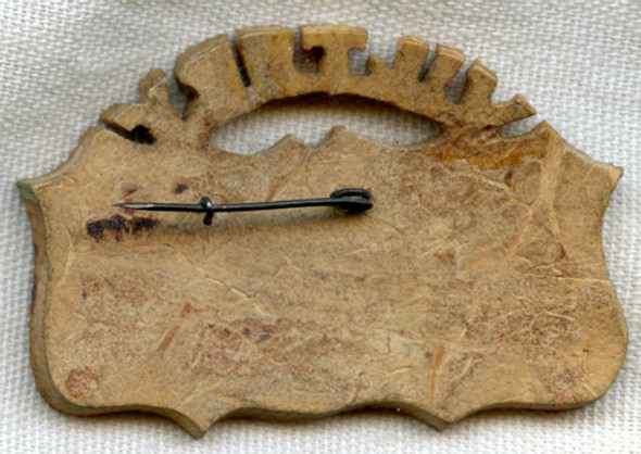 Wonderful WWII Shield Victory Pin Made Of Coconut Shells in Philippines