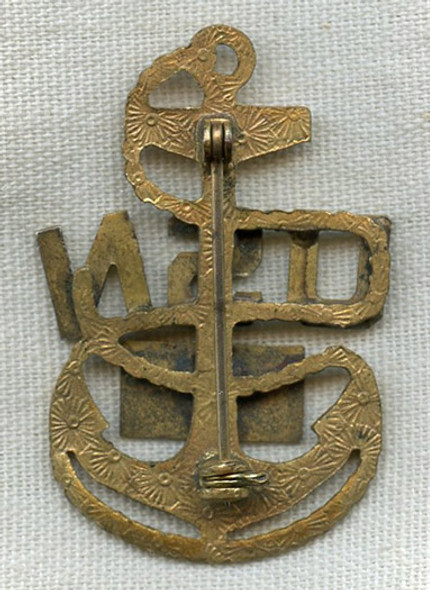 Early WWII USN Son-in-Service Badge in Form of CPO Hat Badge