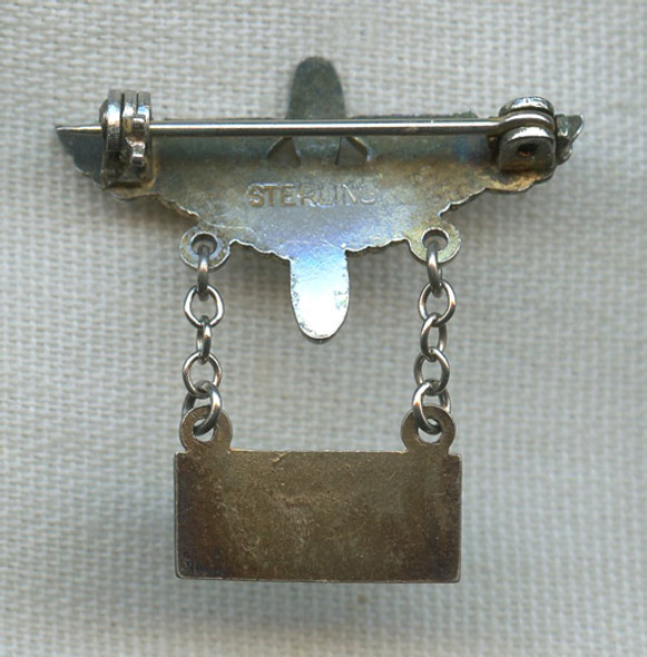 Nice Sterling WWII USAAF Lieutenant Sweetheart Pin, Well-Made