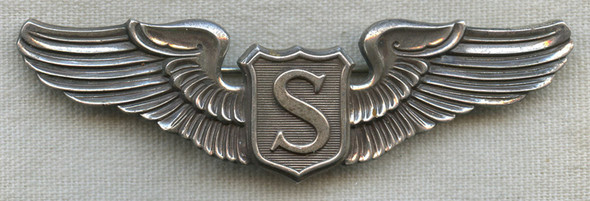 Nice WWII USAAF Service Pilot Wing in Sterling by Meyer