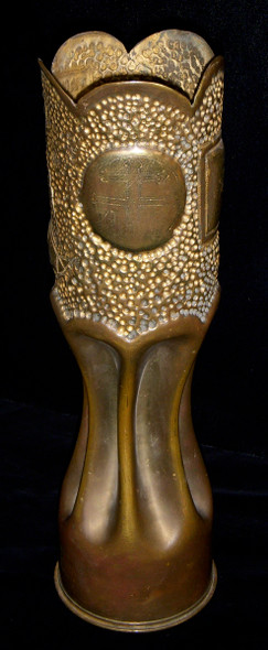 Wonderful WWI Trench Art Shell Made by US Army Tank Corps S.F.C. Jack Clarke for Myrtle
