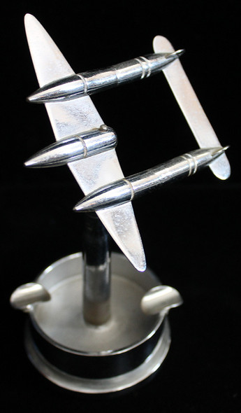 Great Aussie-Made USAAF P-38 Trench Art Ashtray Made from Shell Dated 1942