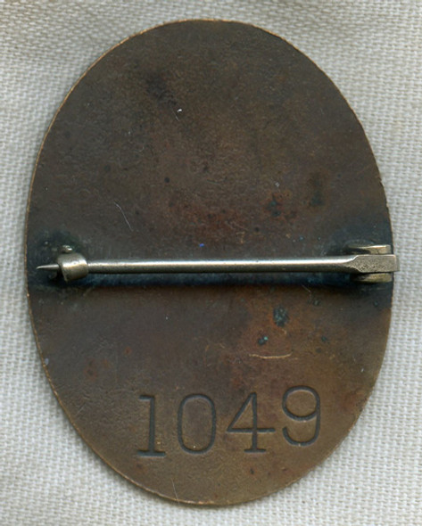 Beautiful WWI US Government Nitrate Plant Muscle Shoals Alabama #ed Bronze Worker Badge