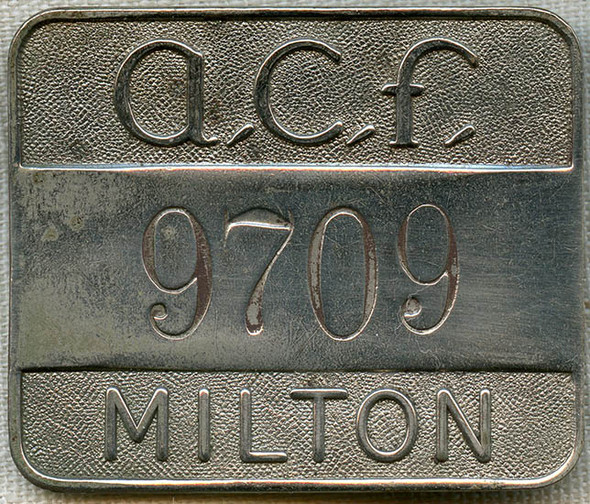 WWII Era American Car & Foundry Co. Worker ID Badge from the Milton, PA Plant