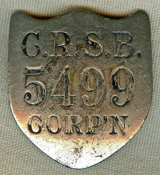 BEING RESEARCHED - WWI Era Unknown Shipbuilding Corporation Employee Badge - NOT FOR SALE UNTIL ID'd