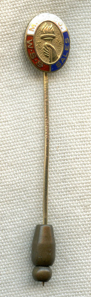 14K WWI US War Savings Stamps (WSS) Sales Award Pin from Metropolitan Life Insurance (MLI) Co.