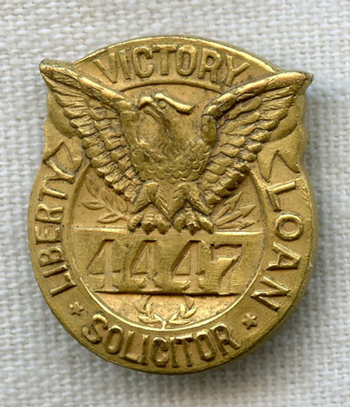 WWI Victory 5th Liberty Loan Solicitor Badge