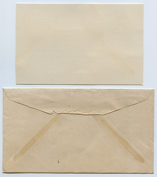 Nice WWII Civil Defense Card & Envelope from the School of Tropical Medicine, Puerto Rico