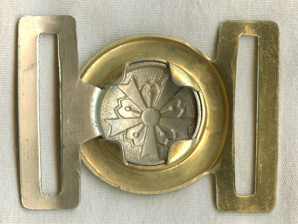 WWII Japanese Fireman Belt Buckle - Homefront Heroes During USAAF Bombings