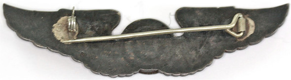 Beautiful Chinese made silver USAAF WWII Air Crew wing for CBI theater