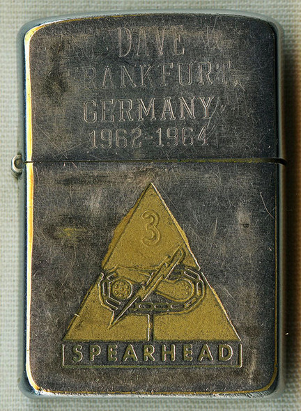 Great 1960 Zippo Factory Engraved US Army 3rd Armored Div. "Keeping the World Safe from Communism"