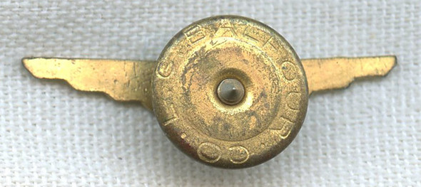 1930s California Flyers Inc. (CF) School of Aviation Deco Lapel Pin