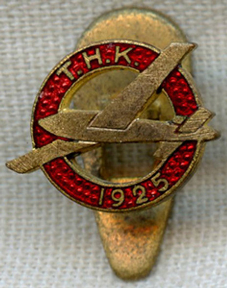 1930s Turkish Aeronautical Association (Türk Hava Kurumu or THK) Company Lapel Pin