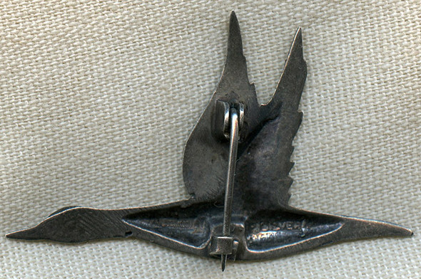 Sterling or Coin Mexican Silver Avian Pin
