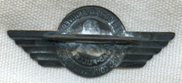 1941 Souvenir Lapel Wing for "Dad" Fuller's Cross Country Airodeo