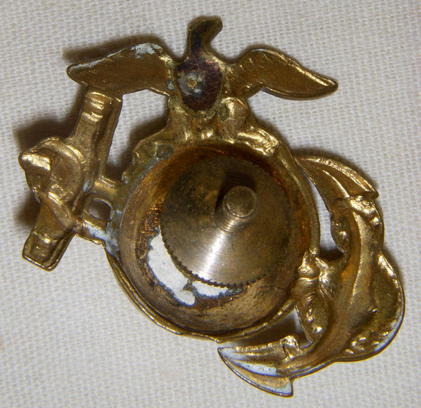 Scarce Model 1892 USMC EM Cap Badge in Very Fine Condition