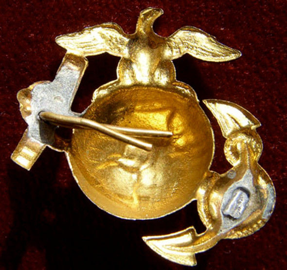 Extremely Rare Early 1890s M1892 USMC Enlisted Man EG&A Kepi / Hat Badge