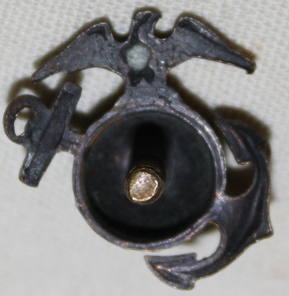 Nice 1920s USMC EM Undress Collar & Overseas Cap Insignia EGA