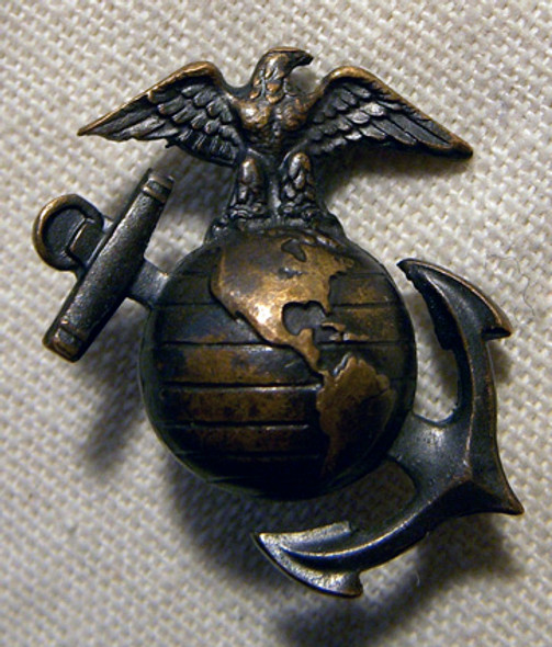 WWII USMC EM EGA Undress Collar Insignia for Wear on Right Collar
