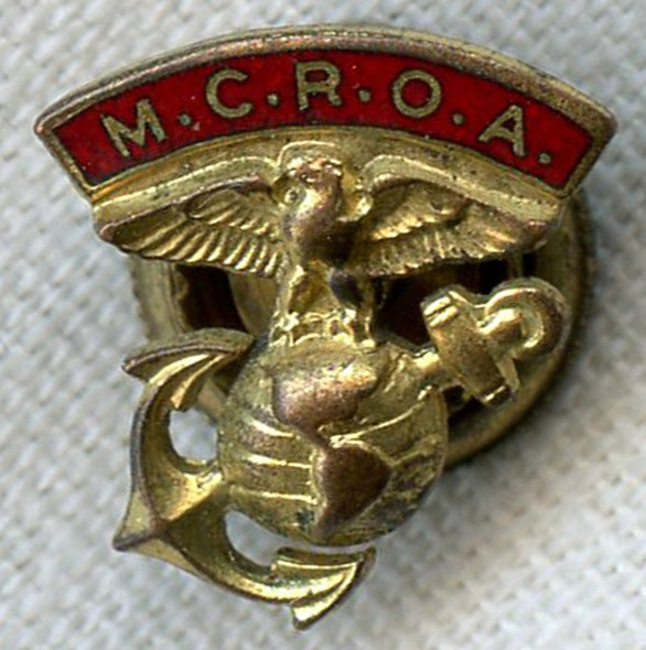 Scarce 1920s US Marine Corps Reserve Officers Association (MCROA) Lapel Pin