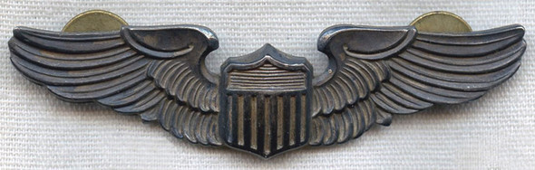 Nice Circa 1944 USAAF Pilot Wing with Clutchback by Amico