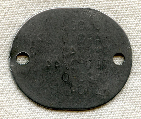 Single WWII USMCR Dog Tag T-3/44 Harold Devoe, Jr.