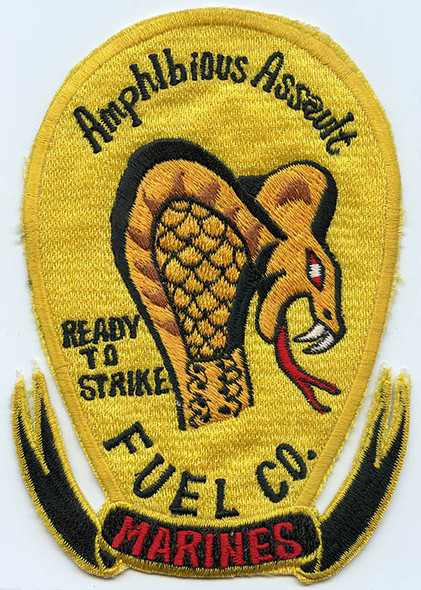 Very Cool 1970's USMC Amphibious Assault Fuel Co. Large, Okinawan-Made Jacket Patch